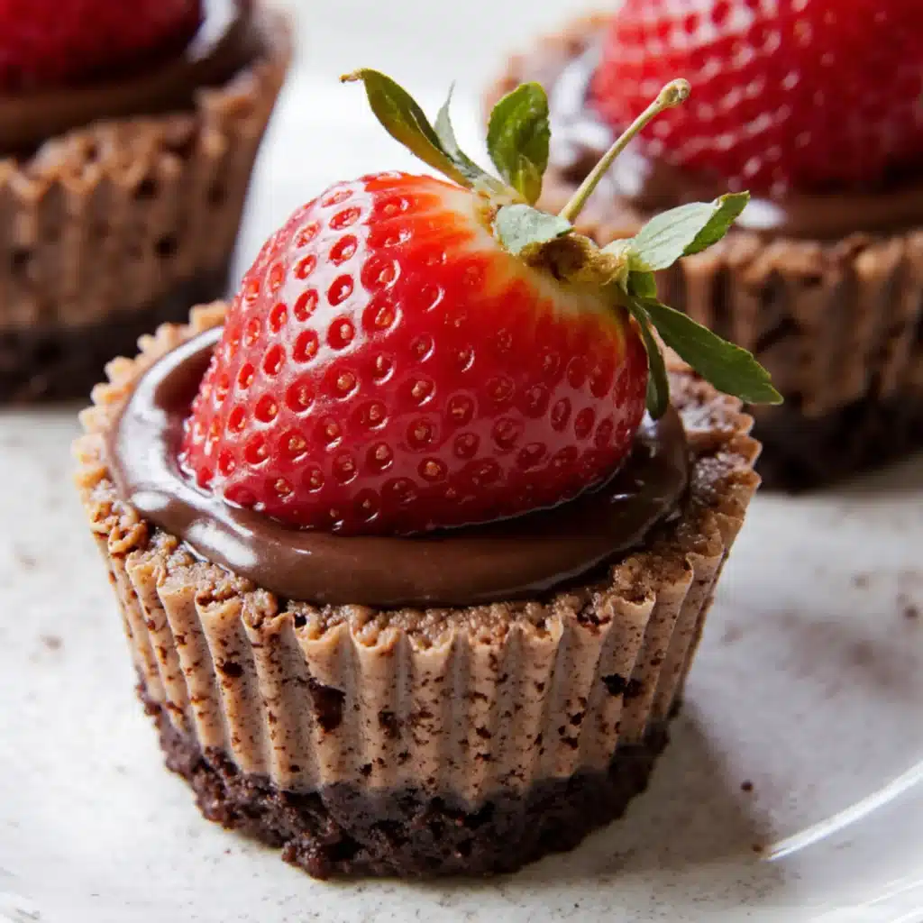 mini chocolate cheesecake cups
