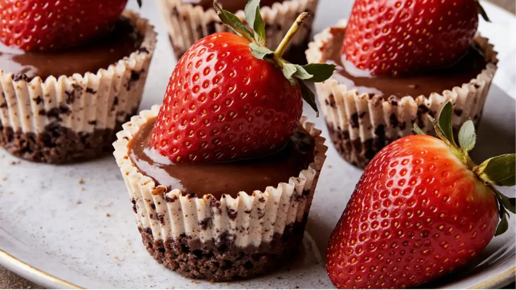 mini chocolate cheesecake cups