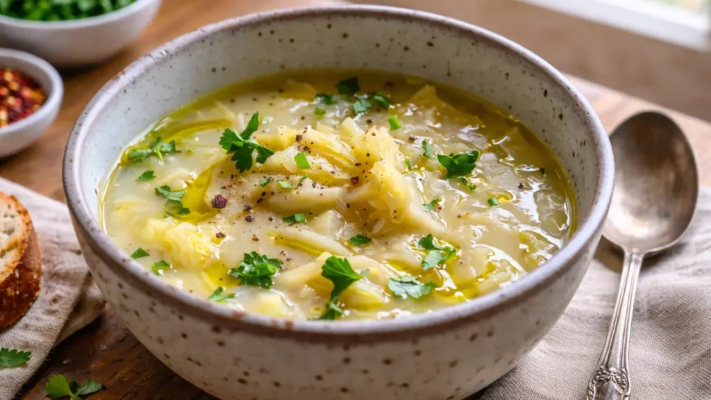 Creamy cabbage soup