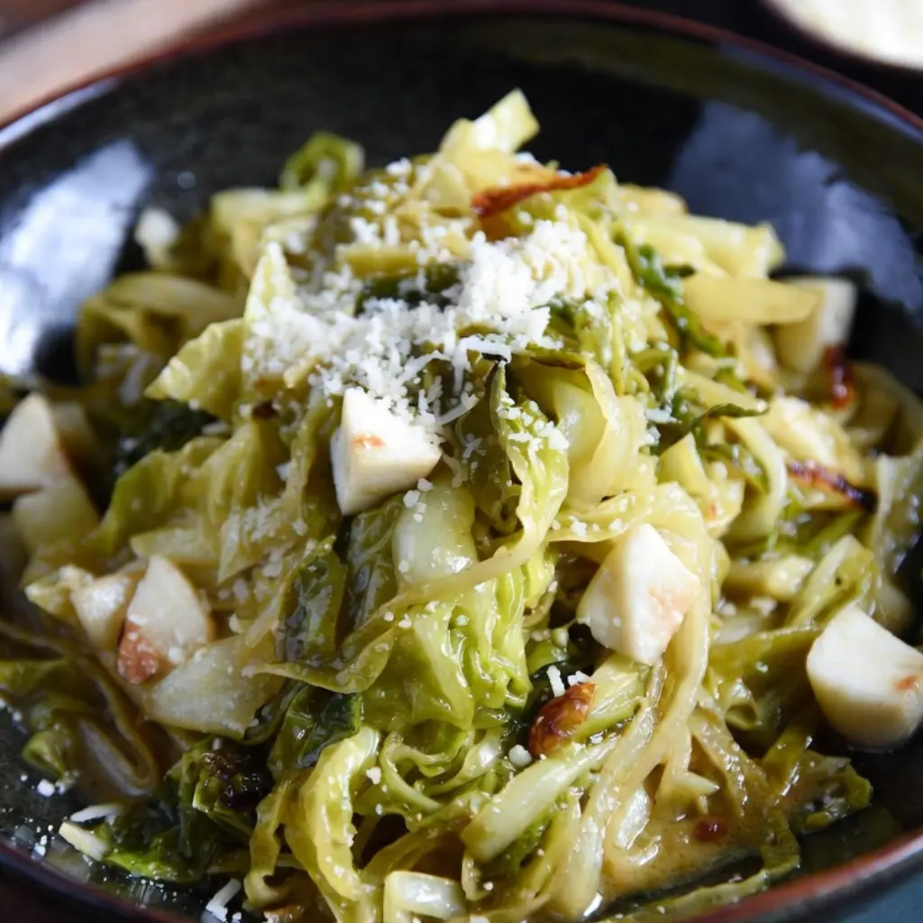 Garlic Parmesan Melting Cabbage recipe