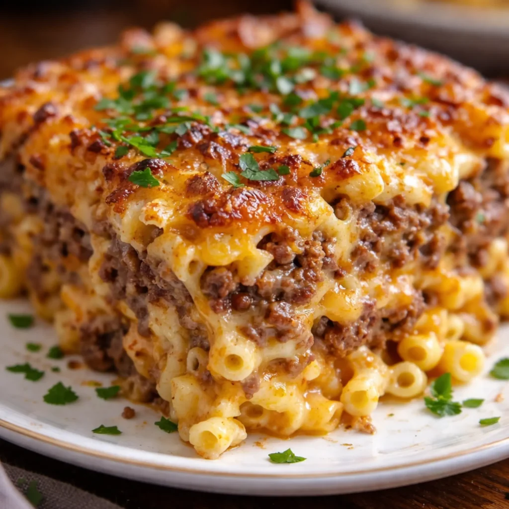 Macaroni and Cheese Meatloaf Casserole recipe