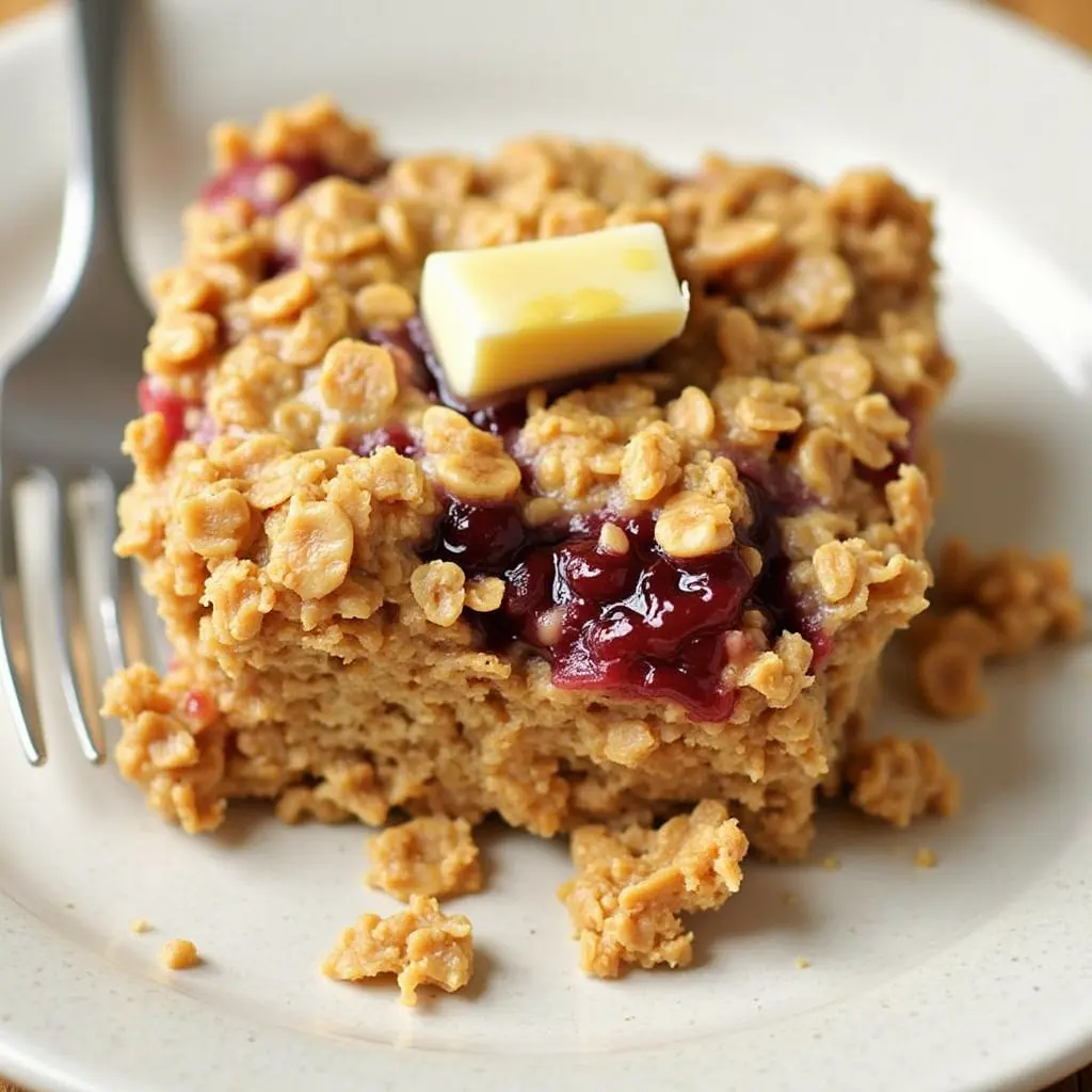 Peanut Butter and Jam Baked Oatmeal (Easy 10-Minute Prep) 7 Peanut Butter and Jam Baked Oatmeal recipe