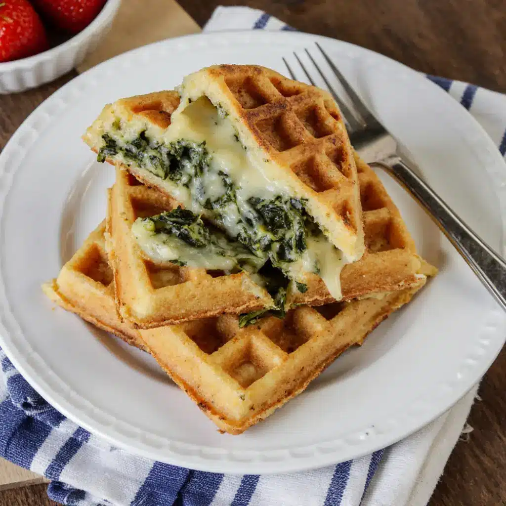 spinach cheese waffles recipe