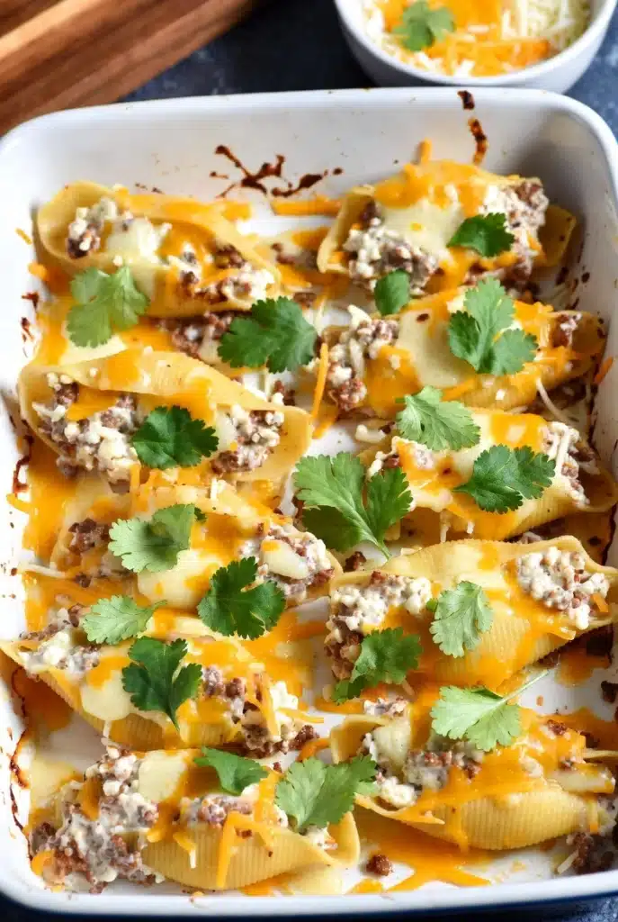 20-Min Prep: Cheesy Taco Stuffed Pasta Shells Recipe 7 Cheesy Taco Stuffed Pasta Shells