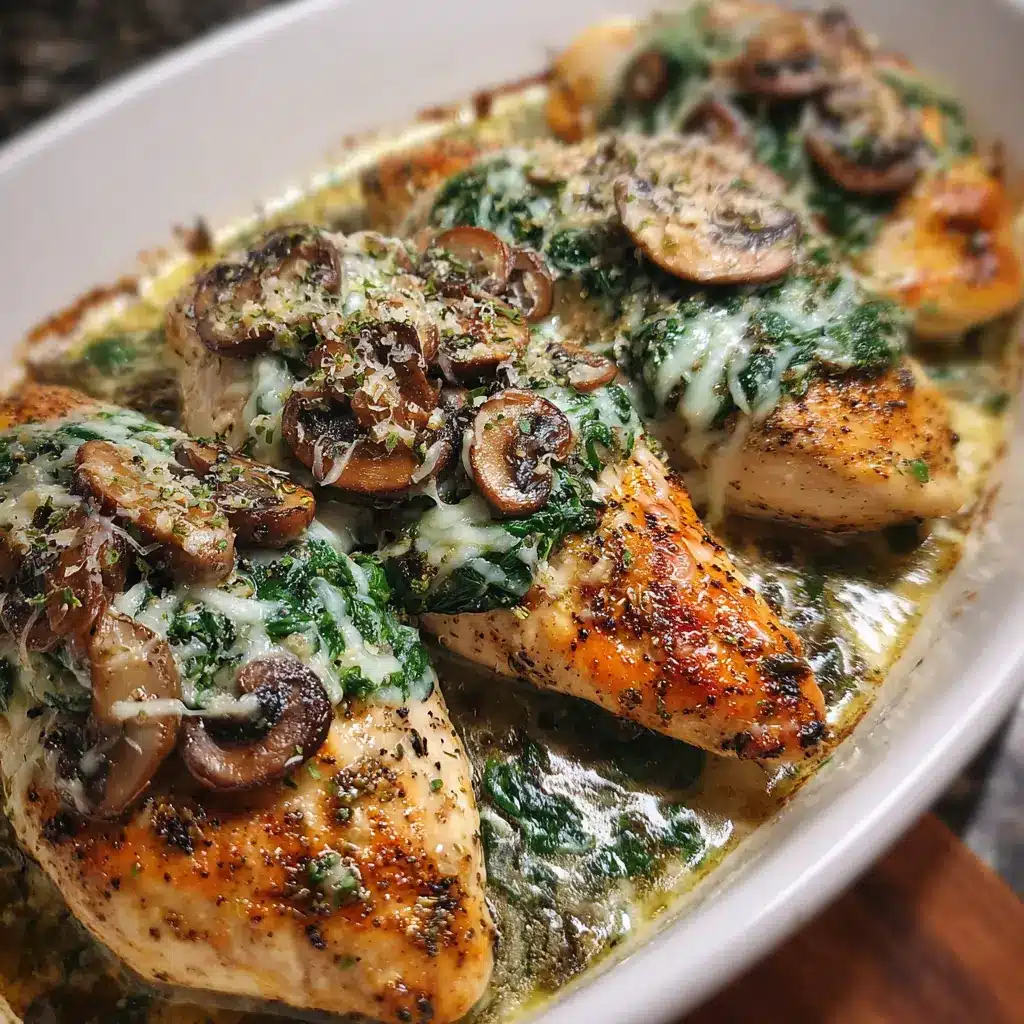 Chicken Spinach Mushroom Bake recipe