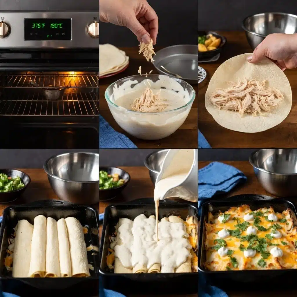 Cream Cheese Chicken Enchiladas – Ultra Creamy & Easy Recipe 8 Cream Cheese Chicken Enchiladas preparation step mixing filling