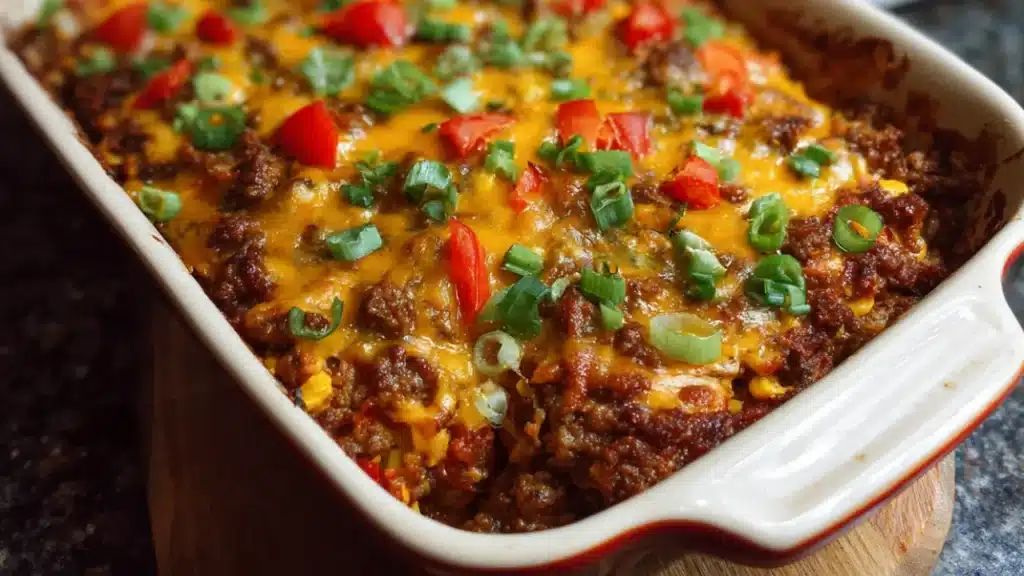 Oven Baked Southwestern Beef and Vegetable Bake