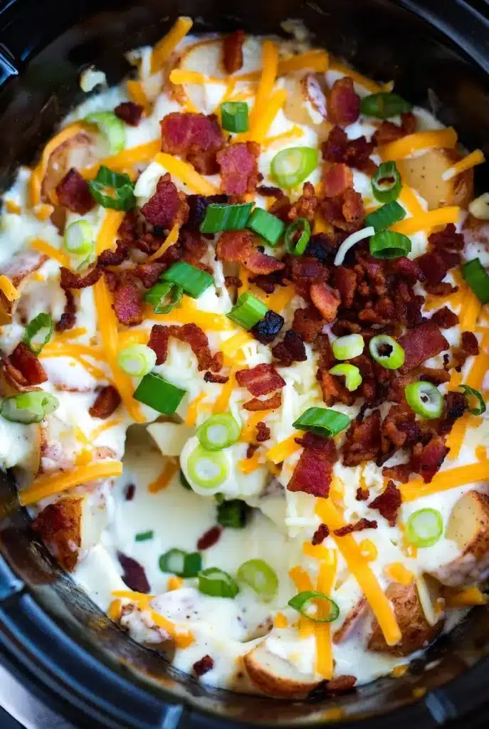 Easy Crockpot Swamp Potatoes (Creamy, Cheesy & Loaded) 8 Crockpot Swamp Potatoes