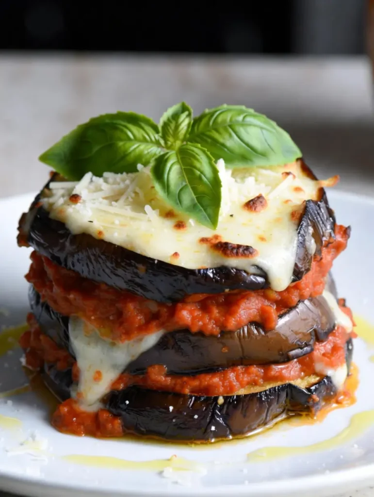 Eggplant Parmesan Stacks recipe