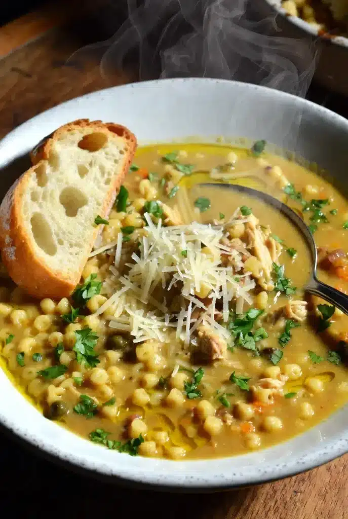 Italian Penicillin Soup-The Best Healing Bowl You Need 6 Italian Penicillin Soup in a rustic bowl with chicken,