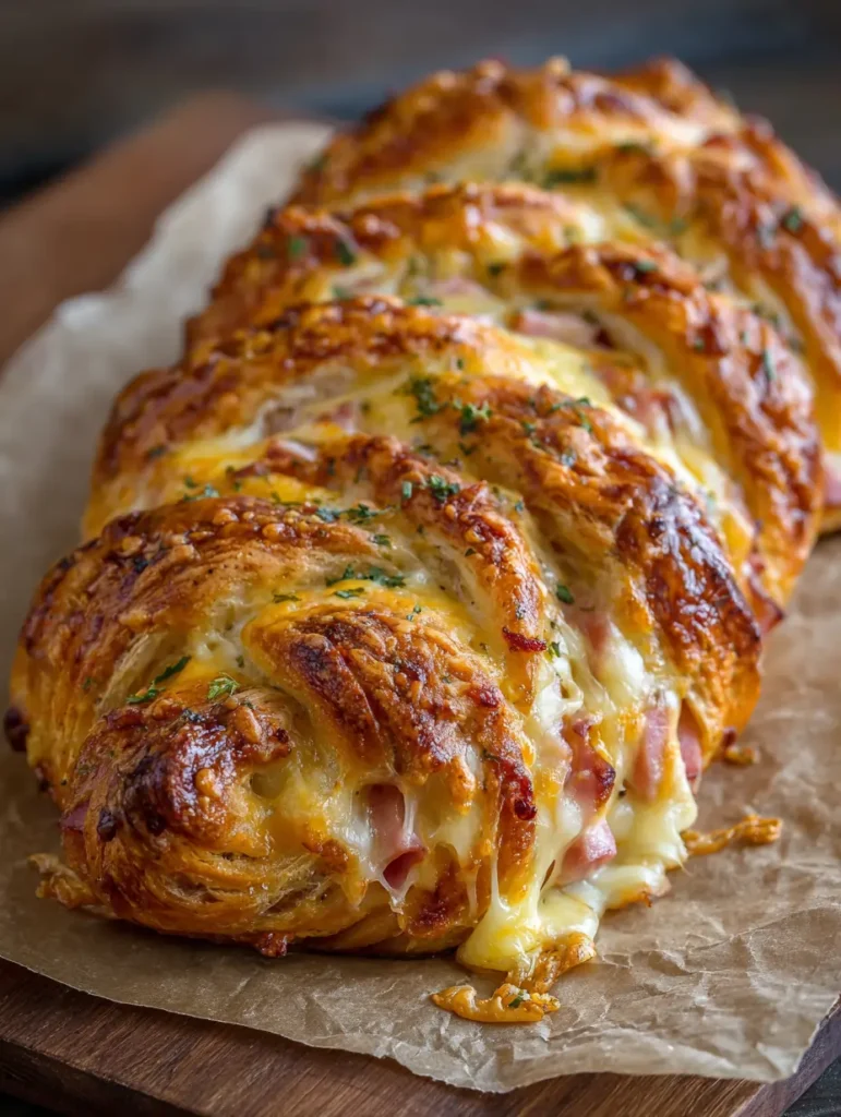 Assembling a Cheesy Crescent Braid