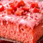 Old fashioned strawberry sheet cake