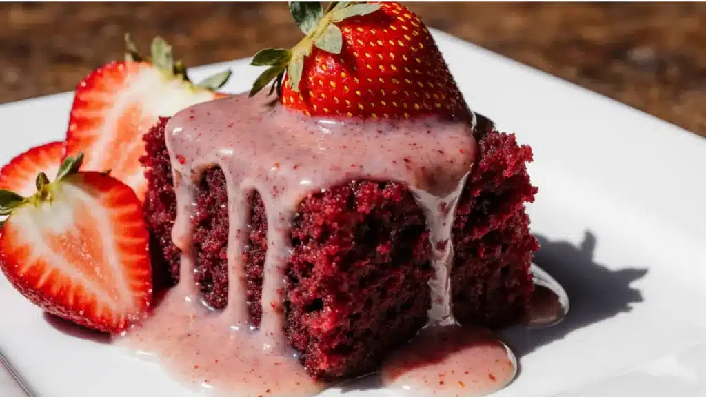 Strawberry Glazed Strawberry Cake