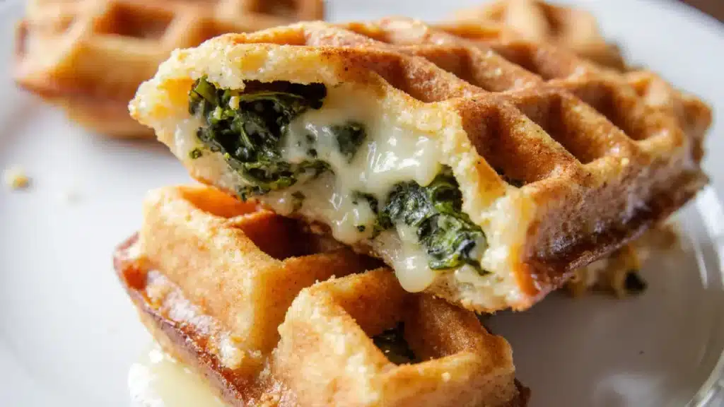 spinach cheese waffles