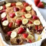 Strawberry Banana Baked Oats recipe