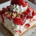 No Bake Strawberry Cheesecake Lasagna