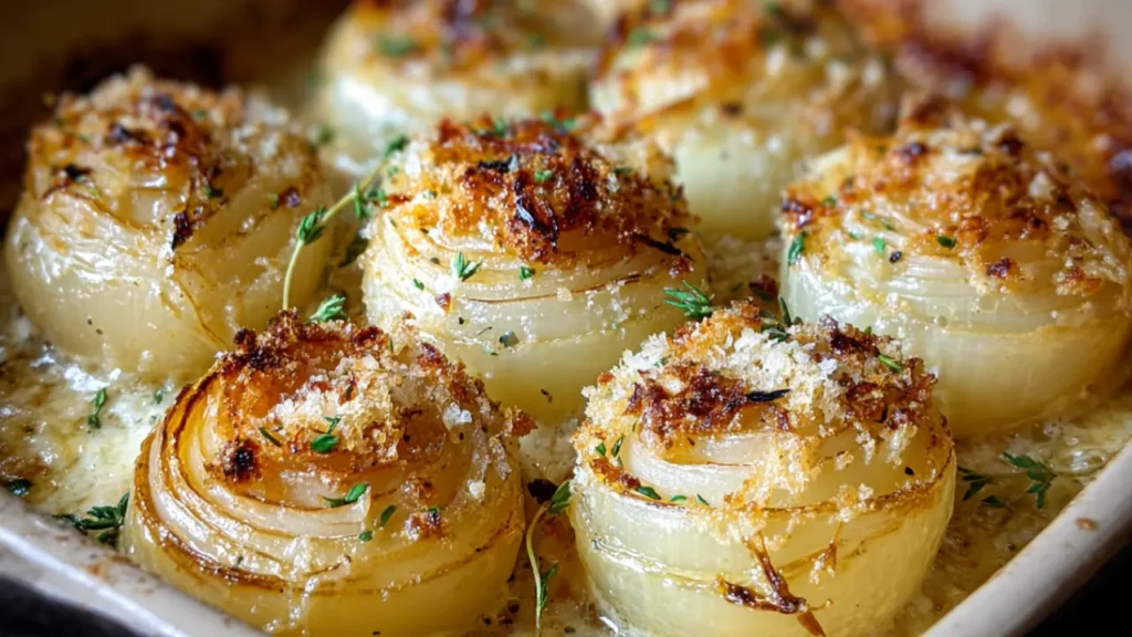 Roasted Parmesan Creamed Onions