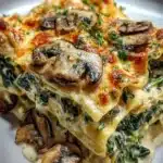 Baked lasagna golden top