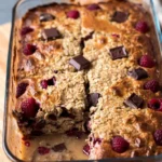 Chocolate Raspberry Baked Oatmeal