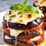 baked Eggplant Parmesan Stacks recipe