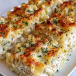 Creamy Baked Chicken Lasagna Roll-Ups Ready to Serve