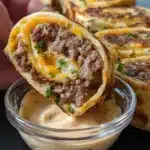 Crispy Beef Tortilla Pinwheels