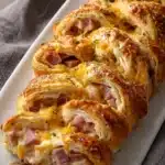 Ham and Cheddar Crescent Braid