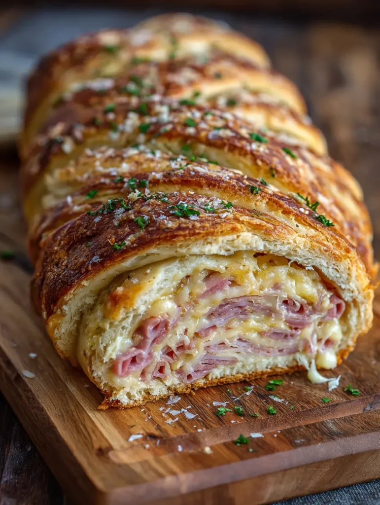 Ham and Cheese Crescent Braid