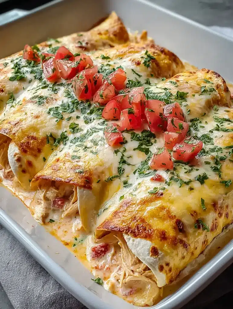 Queso Chicken Enchiladas