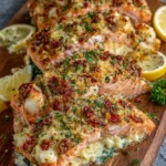 Tuscan Shrimp & Crab Stuffed Salmon